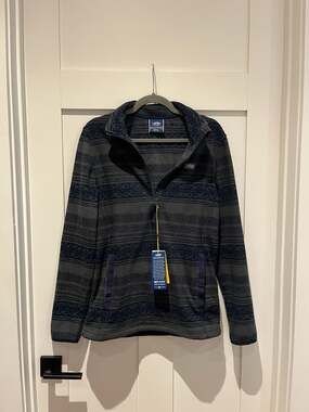 AFTCO Men's Ahoy 1/4 Zip Fleece Jacket Navy Small NWT